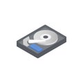 HDD icon, isometric 3d style Royalty Free Stock Photo