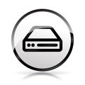 Hdd icon on white background Royalty Free Stock Photo