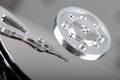 HDD - macro shot of computer hard disk Royalty Free Stock Photo