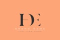 HDE abstract letter logo design Royalty Free Stock Photo