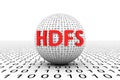 HDFS conceptual sphere binary code 3d