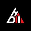HDI triangle letter logo design with triangle shape. HDI triangle logo design monogram. HDI triangle vector logo template with red Royalty Free Stock Photo