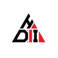 HDI triangle letter logo design with triangle shape. HDI triangle logo design monogram. HDI triangle vector logo template with red Royalty Free Stock Photo