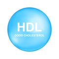 HDL cholesterol icon. Good cholesterin sign. High density lipoprotein symbol isolated on white background. Medical Royalty Free Stock Photo