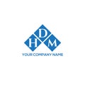 HDM letter logo design on BLACK background. HDM creative initials letter logo concept. HDM letter design Royalty Free Stock Photo