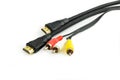 HDMI Cable and Auido Video Cable Royalty Free Stock Photo