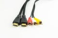 HDMI Cable and Auido Video Cable Royalty Free Stock Photo