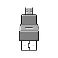 hdmi cable color icon vector illustration Royalty Free Stock Photo