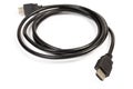 HDMI cable with full-size connectors closeup in selective focus Royalty Free Stock Photo