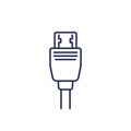 HDMI cable icon, line vector Royalty Free Stock Photo