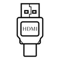 HDMI cable icon vector illustration Royalty Free Stock Photo