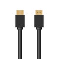 HDMI cable isolated on white background, vector Royalty Free Stock Photo