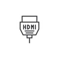 HDMI cable line icon