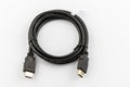 HDMI Cable 1.5 meter isolated on white background Royalty Free Stock Photo