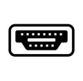 HDMI cable plug vector icon illustration Royalty Free Stock Photo