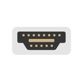 HDMI cable plug vector icon illustration Royalty Free Stock Photo
