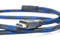 HDMI cable on a white background Royalty Free Stock Photo