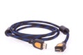 HDMI cable on a white background Royalty Free Stock Photo