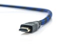 HDMI cable on a white background Royalty Free Stock Photo