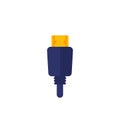 HDMI cable on white, vector icon Royalty Free Stock Photo