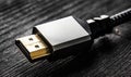 HDMI connector close up Royalty Free Stock Photo