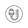 Hdmi, connector icon. Simple line, outline vector elements of connectors and cables icons for ui and ux, website or mobile Royalty Free Stock Photo