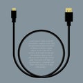 Hdmi data cable template