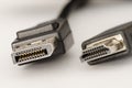 Hdmi and displayport type video connectors Royalty Free Stock Photo