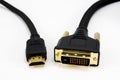 HDMI and DVI Cable Royalty Free Stock Photo