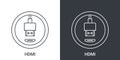 HDMI port icon. Computer connectors signs. Connectors icon. Vector illustration