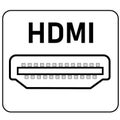 Hdmi port icon on white background. hdmi sign. flat style. hdmi digital video connectors symbol