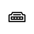 hdmi port vector icon. computer component icon outline style. perfect use for logo, presentation, website, and more. simple modern