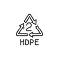Hdpe line icon
