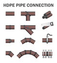 HDPE pipe connect Royalty Free Stock Photo