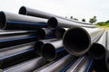 HDPE pipe for water supply Royalty Free Stock Photo