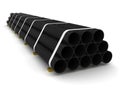 HDPE pipes stack Royalty Free Stock Photo
