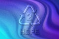 HDPE, Plastic recycling symbol HDPE 2 Royalty Free Stock Photo