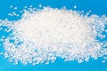 HDPE. Transparent Polyethylene granules.IDPE. Plastic pellets. Plastic Raw material .High Density Polyethylene Royalty Free Stock Photo