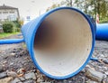 HDPE water pipe, large diameter, prepared for using