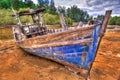 HDR abandoned fisherman boat