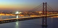 HDR - Bridge Over Tagus Royalty Free Stock Photo