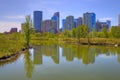 HDR Calgary Downtown from Princess Island Royalty Free Stock Photo