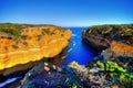 HDR of cliffs and bay Royalty Free Stock Photo