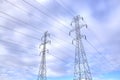 HDR Electrical Towers Royalty Free Stock Photo