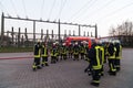 HDR - firefighter team lined up at the briefing