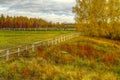 The HDR image of the empty autumn levade