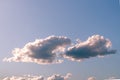 Hdr image of two cumulus clouds Royalty Free Stock Photo