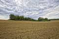 HDR landscape with arable land Royalty Free Stock Photo