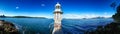 HDR Lighthouse On The Rocks Royalty Free Stock Photo