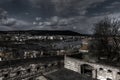 HDR macabre photo of the outdoor theater at Vysehrad park in Prague